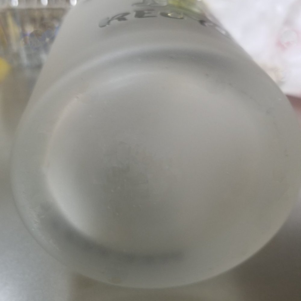 Frosted Old Fashion Glass PEACE, LOVE, RECYCLE ♻ Cat Barware Tumbler by Culver. - Picture 5 of 5